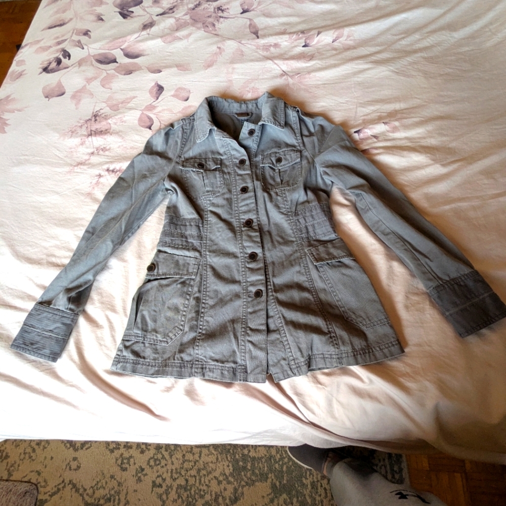 Women's Gray Military Jacket
